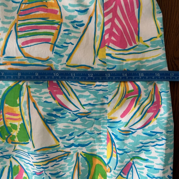 Lilly Pulitzer Sailboat Strapless Dress, Summer Nautical Resort Dress Size 6 - Picture 11 of 12